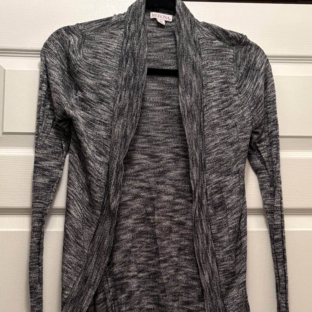 Merona Gray Marled Open-Front Cardigan
